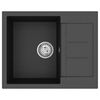 vidaXL Umivaonik Crna 620 x 500 mm 80% kvarc i 20% smola