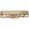 vidaXL Set vanjskih sofa s jastukom 6 pcs Prirodna i bež