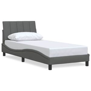 vidaXL Okvir za krevet bez madraca Hanko tamnosivi 90x200 cm od tkanine