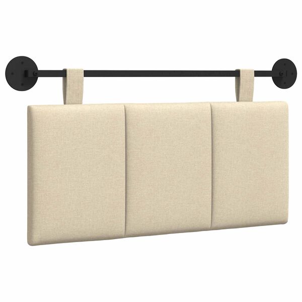 vidaXL Držeće uzglavlje Zidne Prugasti Krema 90 x 55 x 5 cm tkanina