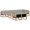 vidaXL Set vanjskih sofa 9 pcs Bijela i svjetlosiva 79 x 79 x 37 cm