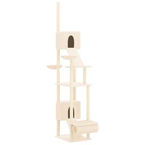 vidaXL Penjalica za mačke od poda do stropa krem 277 - 303 cm
