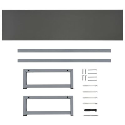 vidaXL Kupaonski namještaj sivi 160 x 40 x 16,3 cm