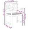 vidaXL Vrtna stolica 8 pcs 56 x 56 x 90 cm Čvrsto drvo akacije