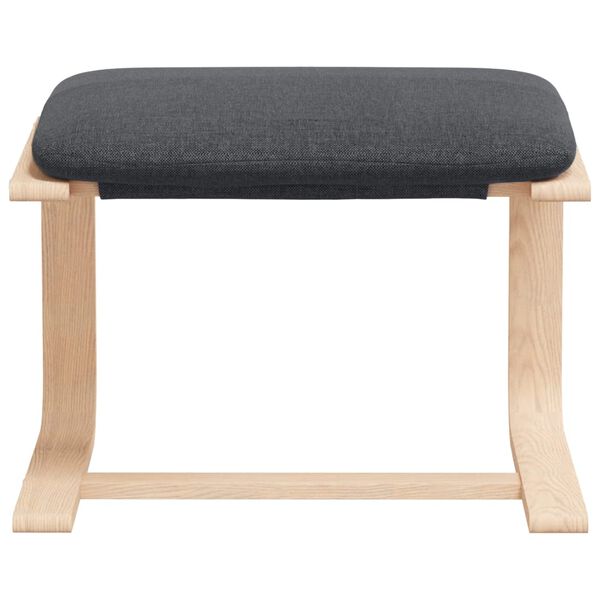 vidaXL Stolica za opuštanje s tabureom od tkanine tamnosiva