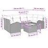 vidaXL Sjedeća garnitura za vrt 7 pcs Svijetlo siva i tamno siva