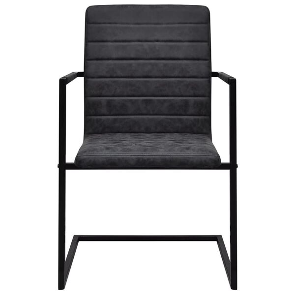 vidaXL Konzolne blagovaonske stolice od umjetne kože 4 kom crne