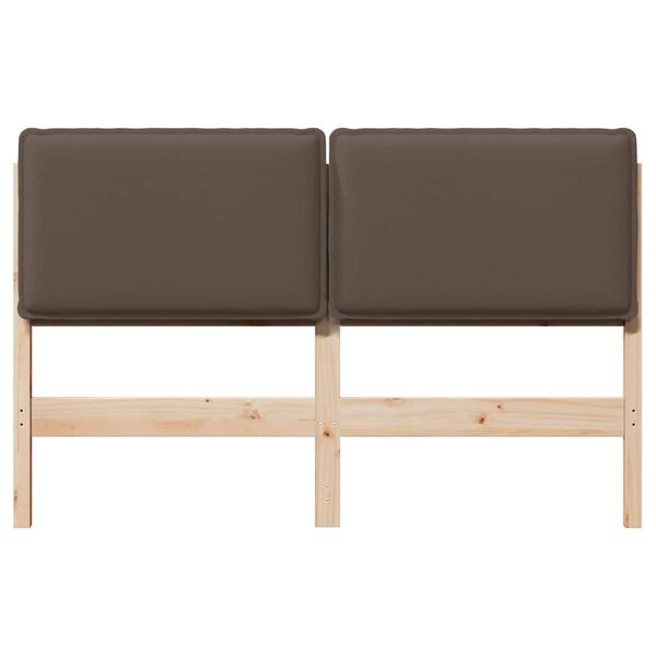 vidaXL Tapecirani uzglavlje Prirodna i svijetlo siva 120 cm