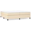 vidaXL Krevet s oprugama i madracem krem 200 x 200 cm od tkanine
