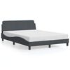 vidaXL Okvir za krevet Dover tamnosivi 137x190 cm bar&scaron;unasti