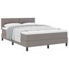 vidaXL Boxspring krevet s madracem Sivo-smeđa 140 x 190 cm tkanina