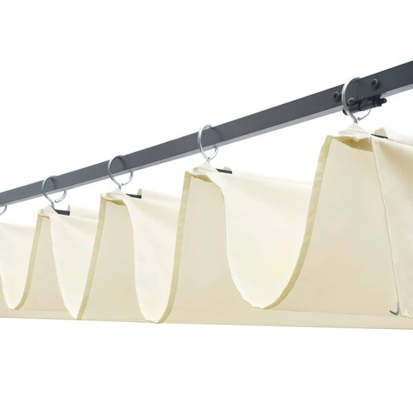 vidaXL Sjenica s krovom od poliratana 300 x 300 x 220 cm smeđa i krem