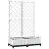 vidaXL Vrtna sadilica s re&scaron;etkom bijela 80 x 40 x 121,5 cm PP