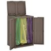 vidaXL Kanta za smeće s 2 vratima smeđa 65 x 45 x 88 cm PP