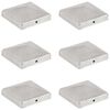 vidaXL Piramidalni poklopci za stupove ograde 6 kom metalni 101x101 mm