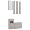 vidaXL Element za predsoblje boja betona 100 x 25 x 76,5 cm drveni
