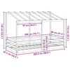 vidaXL Dječji krevet s krovom bijeli 80 x 200 cm od masivne borovine