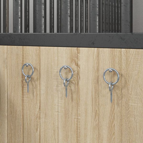 vidaXL Prstenovi za vezivanje konja s vijcima s u&scaron;icom 3 kom srebrni čelični