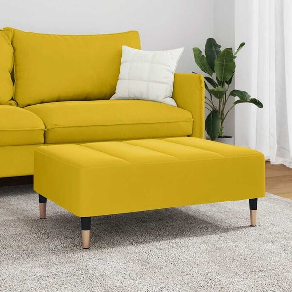 vidaXL Tabure žuti 77x55x31 cm baršunasti