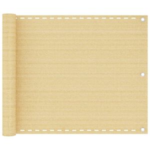 vidaXL Balkonski zastor bež 75 x 300 cm HDPE