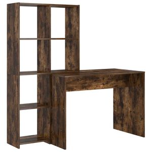 vidaXL Stol Dimljeni hrast 138,5 x 55 x 143 cm Konstruirano drvo