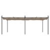 vidaXL Pergola s pomičnim krovom smeđesiva 589x292x230 cm