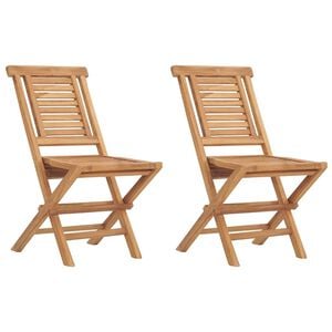 vidaXL Sklopive stolice 2 kom 47x63x90 cm Masivno drvo Teak