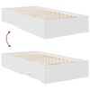 vidaXL Krevetna konstrukcija Bijelo 100 x 200 cm Konstruirano drvo