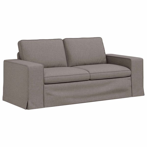 vidaXL Sofa 140cm Sivo-smeđa Metal