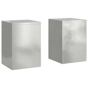 vidaXL Stalak za biljke 2 pcs Srebrno 24 x 24 x 35 cm Nehrđajući čelik