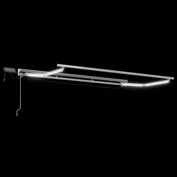 vidaXL Ručni okvir tende s LED-ima Bijeli 3 x 2 m Aluminij