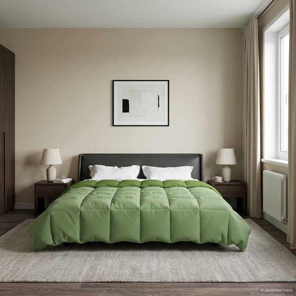 vidaXL Ljetni pokrivač &Scaron;onerisan Zelena 200 x 240 cm Mikrovlakna