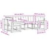 vidaXL Set vanjskih sofa s jastukom 6 pcs Prirodna i bež