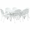 vidaXL Vrtni set za objed 7 pcs Bijelo Aluminij