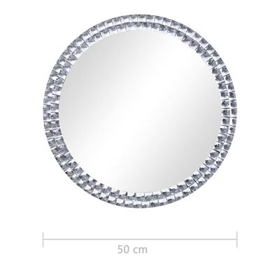 vidaXL Zidno ogledalo od kaljenog stakla 50 cm