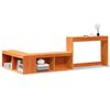 vidaXL Noćni ormarić sa stolom vo&scaron;tano smeđi 222x122x75 cm od borovine