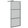 vidaXL Pregrada za tu&scaron;iranje 80 x 195 cm s tamnim staklom ESG crna