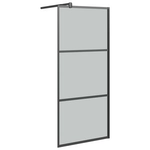 vidaXL Pregrada za tu&scaron;iranje 80 x 195 cm s tamnim staklom ESG crna