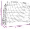 vidaXL Nogometni gol s mrežom bijeli 125x96x60 cm čelik i poliester