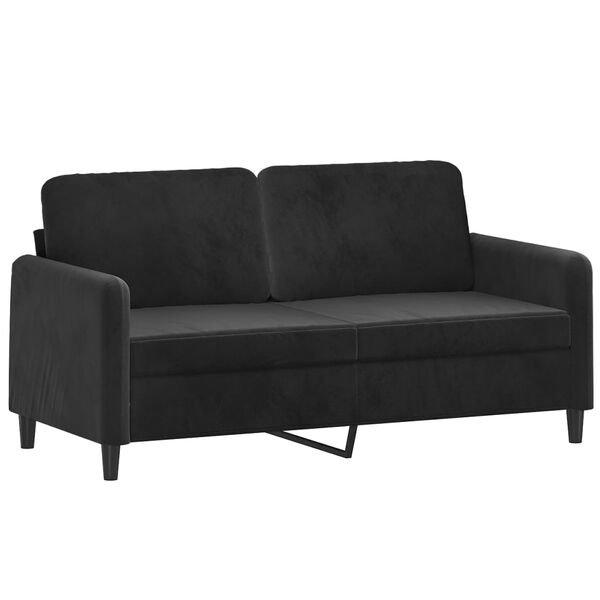 vidaXL 3-dijelni set sofa s jastucima crni bar&scaron;unasti