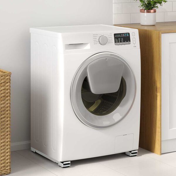 vidaXL Postolje za perilicu rublja 2 pcs Srebrno 72 x 5 x 4.5 cm Čelik