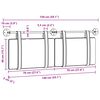 vidaXL Držeće uzglavlje Zidne Crna 150 x 55 x 5 cm Antikni PU