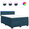 vidaXL Krevet box spring s madracem plavi 160 x 200 cm bar&scaron;unasti