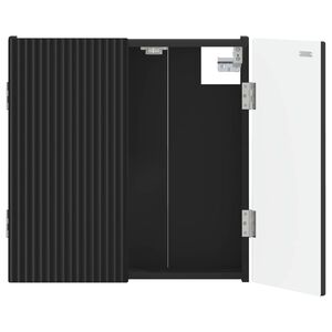 vidaXL Kabinet za mete ARNHEM Crna 52,5 x 10,5 x 53,5 cm