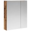 vidaXL Kupaonski ormar s ogledalom Staro drvo 60 x 14,5 x 70 cm