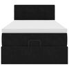 vidaXL Otomanski krevet s madracem i LED crna 80x200cm bar&scaron;un