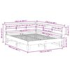 vidaXL Krevet s regalom za knjige bez madraca 140x200 cm od borovine
