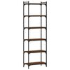vidaXL Regal za knjige 6 razina smeđa boja hrasta 60x30x188 cm drveni