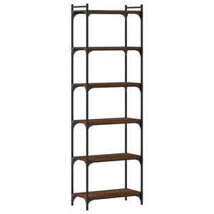 vidaXL Regal za knjige 6 razina smeđa boja hrasta 60x30x188 cm drveni