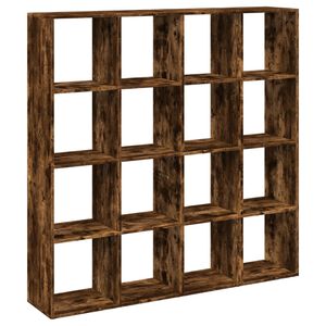 vidaXL Ormarić za knjige boja dimljenog hrasta 137,5x29x137,5cm drveni
